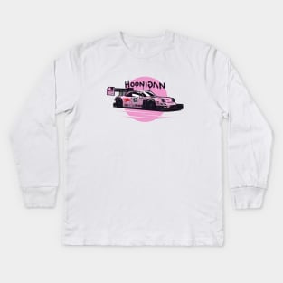 Pink Hoonipigasus Hoonigan Pikes Peak Race Car Kids Long Sleeve T-Shirt